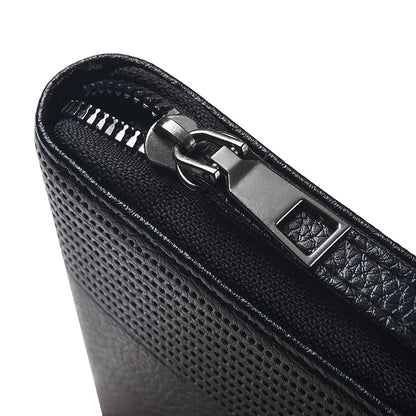 New Color Men`s Long Wallet For Men Rfid Blocking Clutch Organizer Zipper Leather Business Id Credit Card Holder Purse 2024 New