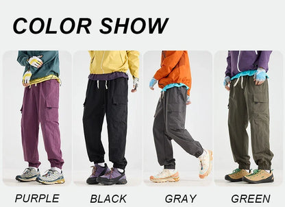 Men's Water-repellent Hiking Cargo Pants Breathable  Fashion Cargo Pants Autumn Trousers Fishing Camping Pants Male
