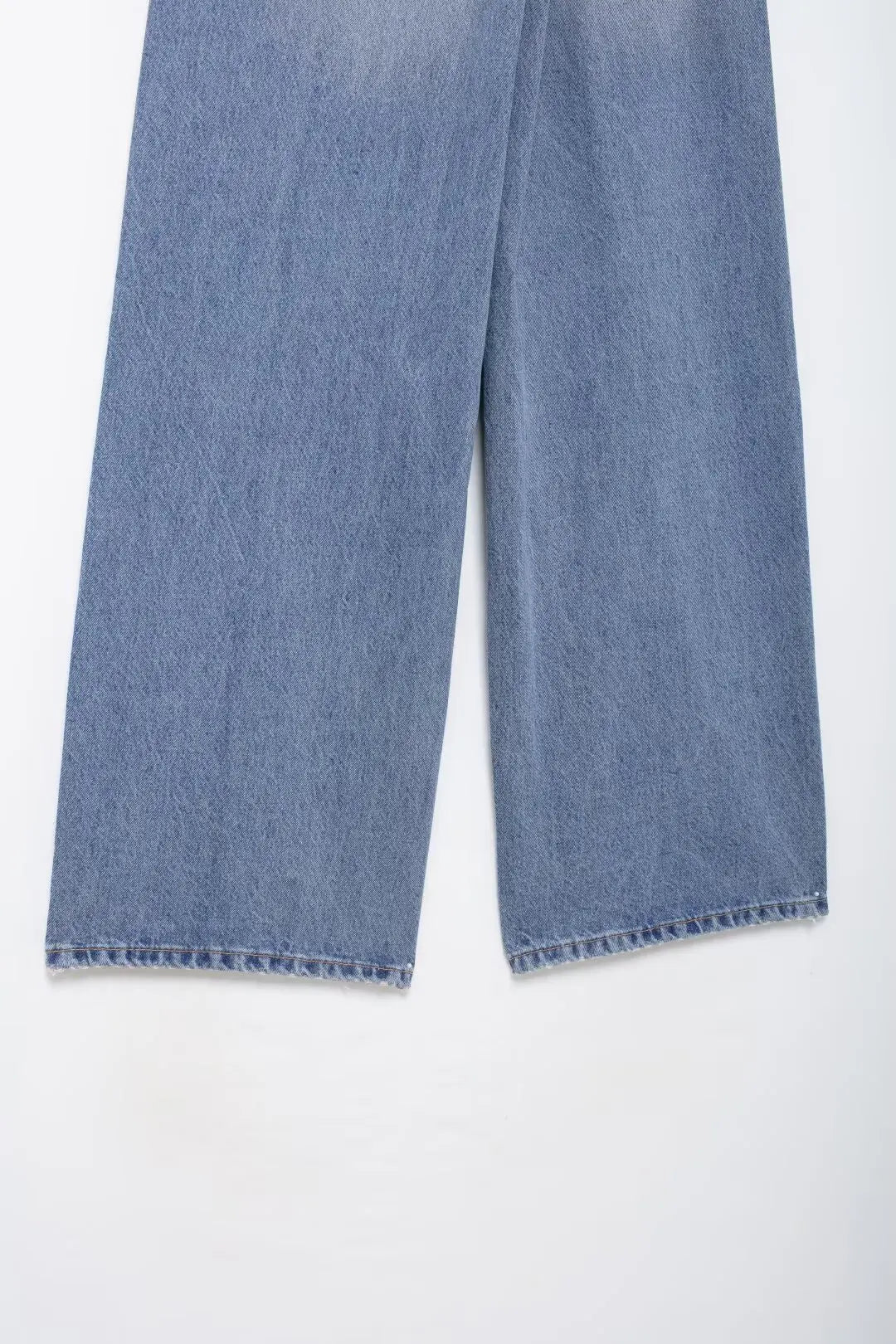 Women Fashion Denim Solid Straight Pants Jeans High Waist Full Length Casual Female Chic Lady Trousers