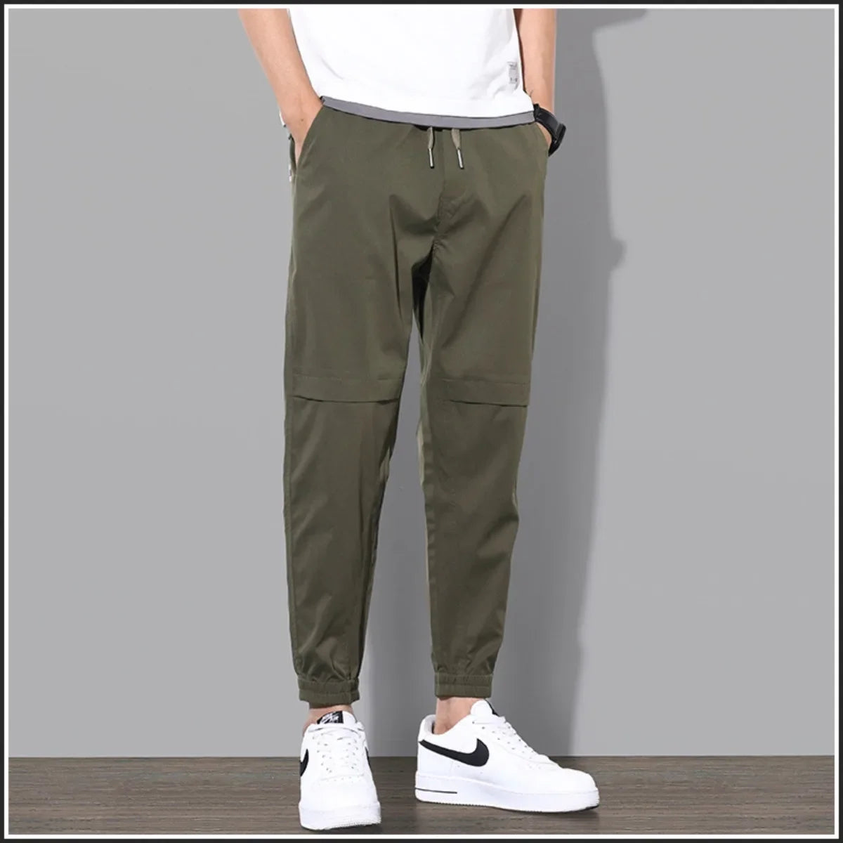 Men's Fashion New Beach Pants Joggers Streetwear Sweatpants Casual Pants Loose Summer Solid Color Long Drawstring Streetwear