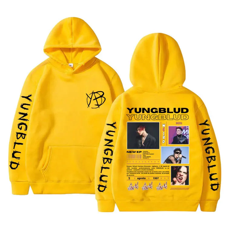 Yungblud Weird Music Album Graphic Hoodie Men Alternative Rock Oversized Sweatshirt Men's Clothing Hip Hop Vintage Streetwear
