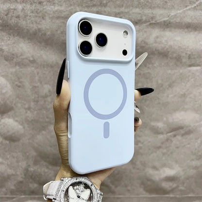 غطاء هاتف سيليكون مغناطيسي فاخر أصلي رسمي متوافق مع MagSafe لهواتف iPhone 17 16 15 14 13 12 11 17 Pro Max لا غنى عنه