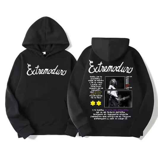 Rock Band Extremoduro Tour 2025 Merch Hoodie Men Women Fashion Retro Casual Cozy Sweatshirt Hip Hop Punk Style Oversized Hoodies