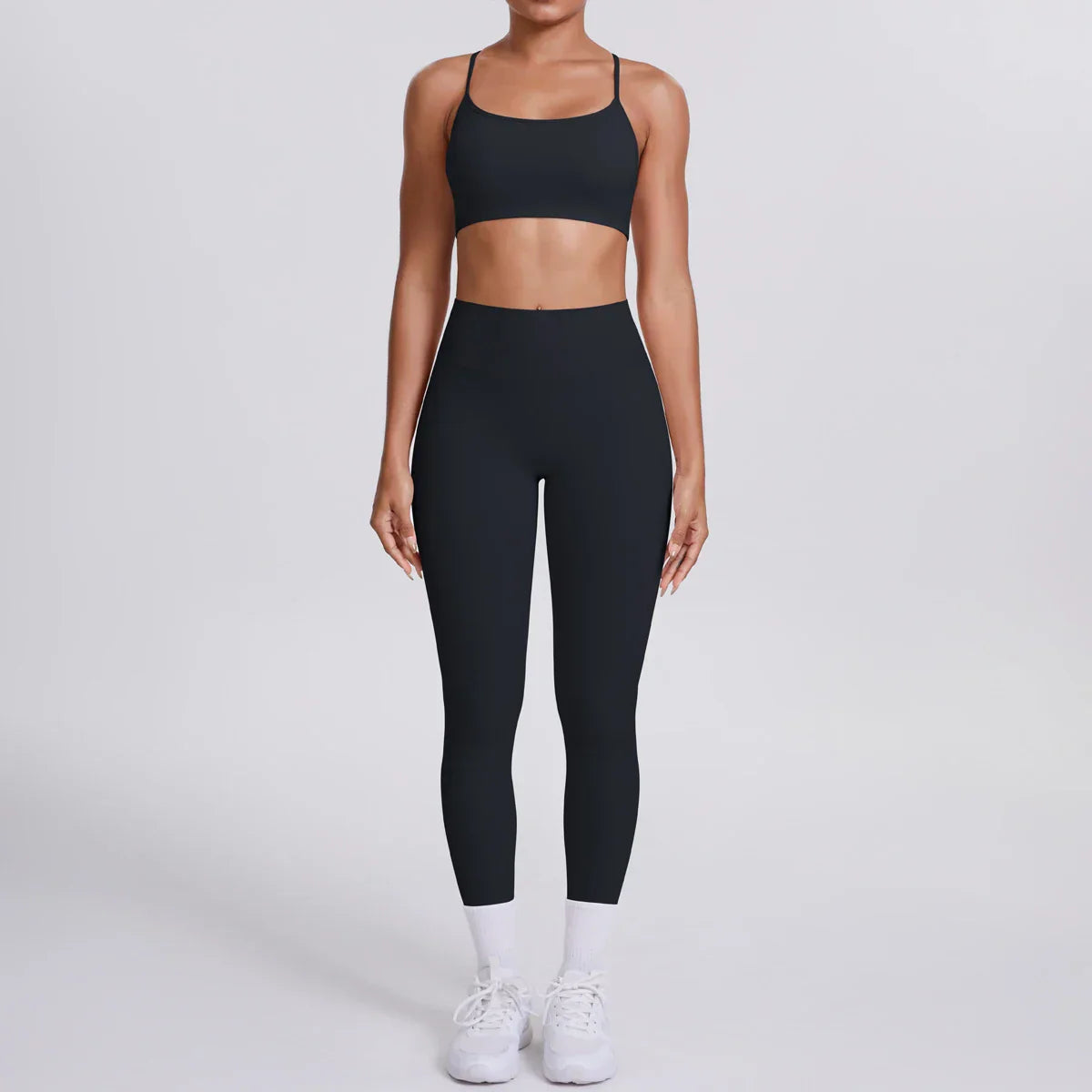Yoga Suit Sports Set Gym Seamless High Impact Sports Bra Women's High Waist and Hips Tight Peach Buttocks Pants Womens Sportswea