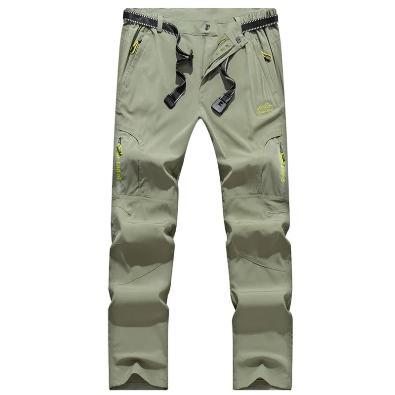 5XL Summer Quick Dry Hiking Pants Men Stretch Waterproof Tactical Pants Zipper Pockets Trousers Lightweight Fishing Pants