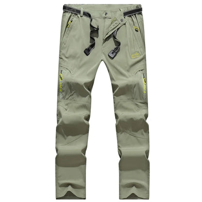 5XL Summer Quick Dry Hiking Pants Men Stretch Waterproof Tactical Pants Zipper Pockets Trousers Lightweight Fishing Pants