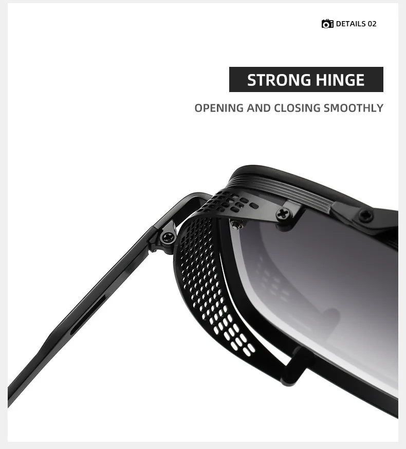 Steampunk Vintage Sunglasses For Men Luxury Punk Sunglasses Women  Retro Square Sonnenbrille Fashion Glasses Gafas De Sol Lentes