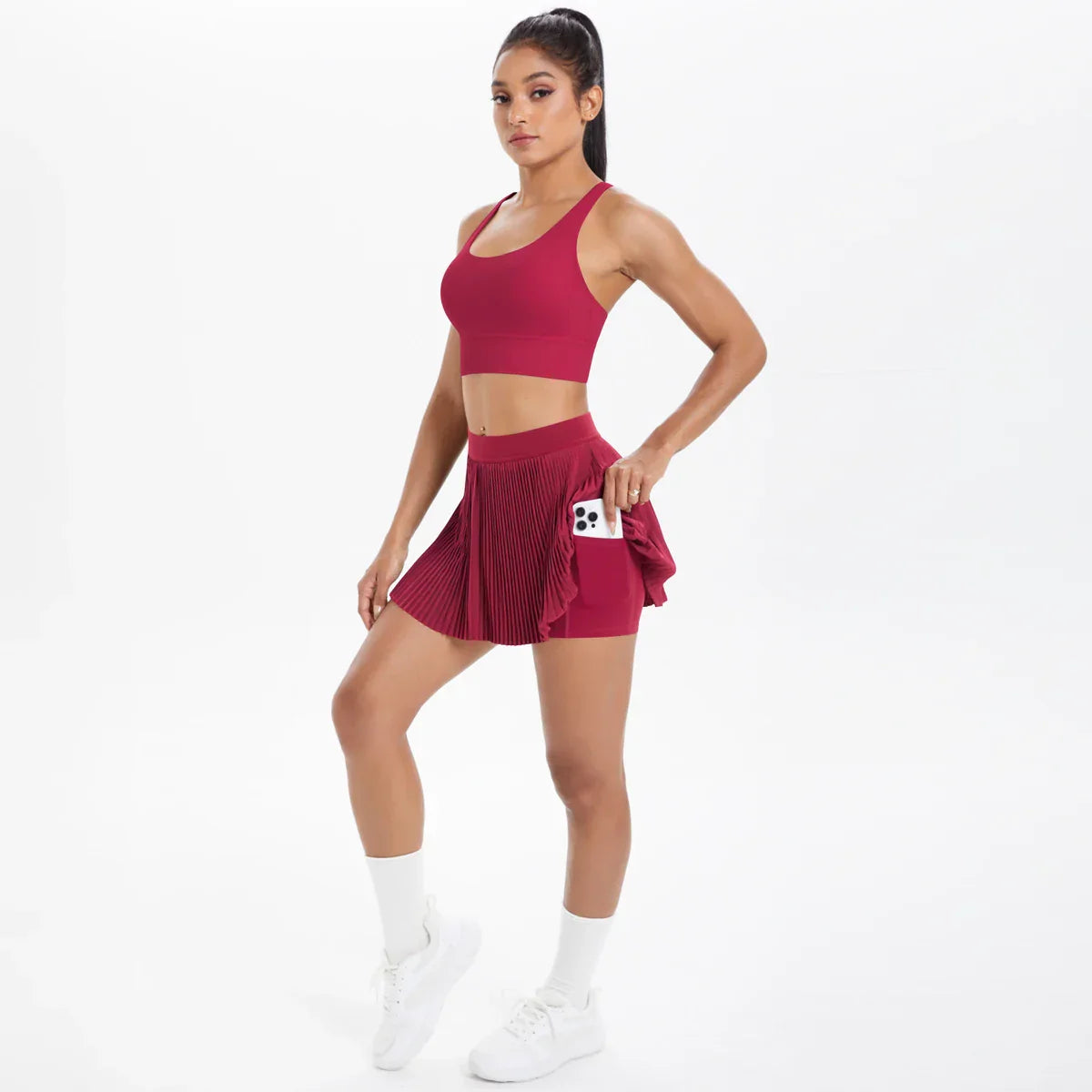 2pcs New Sexy Yoga Set Backless Cross Straps Sports Bra Fashion Breathable Culotte Yoga Shorts With Pocket Gym Women Sports Set