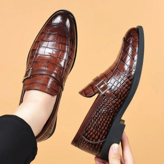 Dark Brown Pointed Toe Social Shoe for Men New Low Price Leather Casual Gentleman Luxury Designer Elegant Office Dress Shoes Man