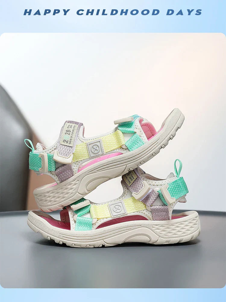 Fashion Kids Sandals Boy Soft Sole Non-slip Outdoor Breathable Walking Sandials Summer Children's Girls Beach Shoes