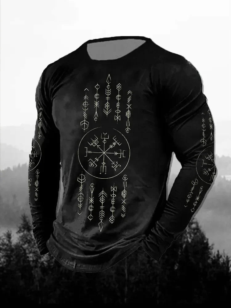 Fashion Skull Pattern 3D Printed Men's T-Shirt Casual outdoors Long Sleeve T-Shirt Unisex Autumn Unisex T-Shirt Men's Clothing