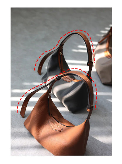 New Arrival Underarm Bag Women Genuine Leather Crossbody Bag Fashion Female Nylon Handbag Luxury Messenger Purses