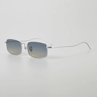 Top Quality Pure Titanium UV400 Protection Small Square Women Sunglasses Brand Ultra-light Rectangular Man Sun Glasses Eyewear