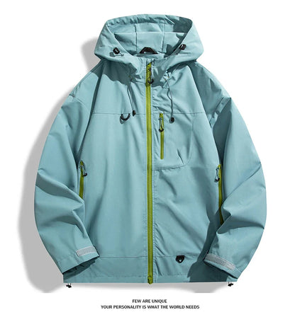 Men Women Waterproof Hiking Jacket Trekking Camping Mountaineering Windbreaker Unisex Outdoor Sport Windproof Rain Coat