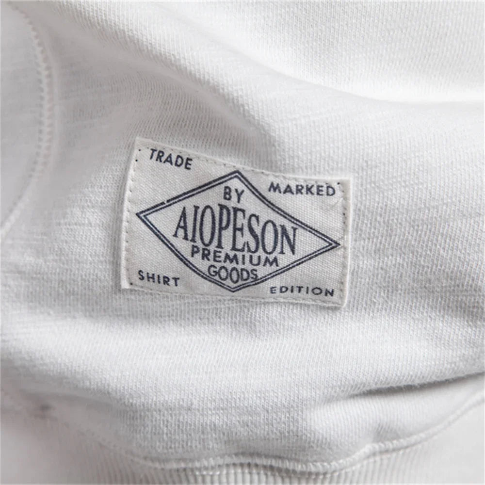 Brand Quality Mens Cotton Blend Crew Neck Sweatshirt Casual Sport Pullover Solid Embroidery Sweatshirts for Men