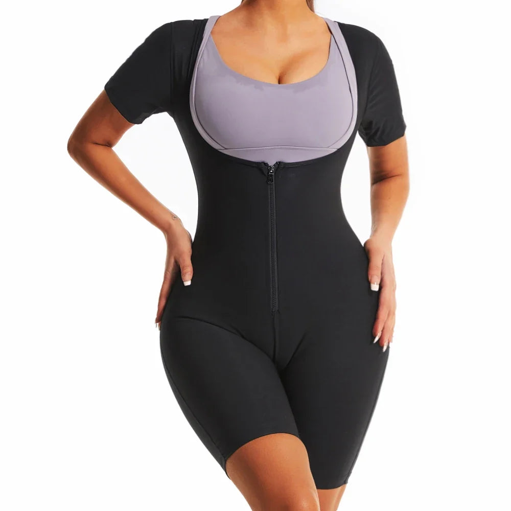 Fajas Shapewear High Compression Bodysuit Girdles Sauna Sweat Suits Polymer for Daily and Post-Surgical Use Slimming Sheath