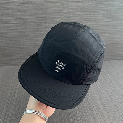 Summer Quick-drying Flat-brim Baseball Caps for Men and Women Letter Printing Color Matching Baseball Caps Outdoor Sunscreen