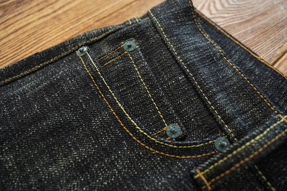 Mens Jeans Sanforized Selvedge Denim Jeans Limited EditionDouble-sided Dyeing 66 Fit 20 Oz