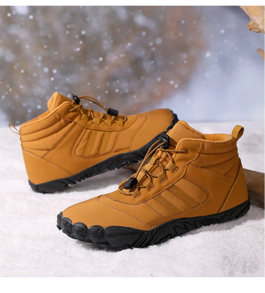 New Winter Booties Men Snow BareFoot Casual Shoes Outdoor Waterproof Work Shoes Warm Fur Men Ankle Shoes Snow Boots Plus Size 50