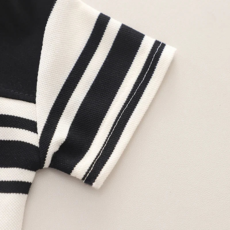 Boys clothing set summer Korean style striped T-shirt checkered shorts fashionable children's cotton 2 piece casual baby clothes