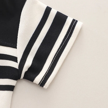Boys clothing set summer Korean style striped T-shirt checkered shorts fashionable children's cotton 2 piece casual baby clothes