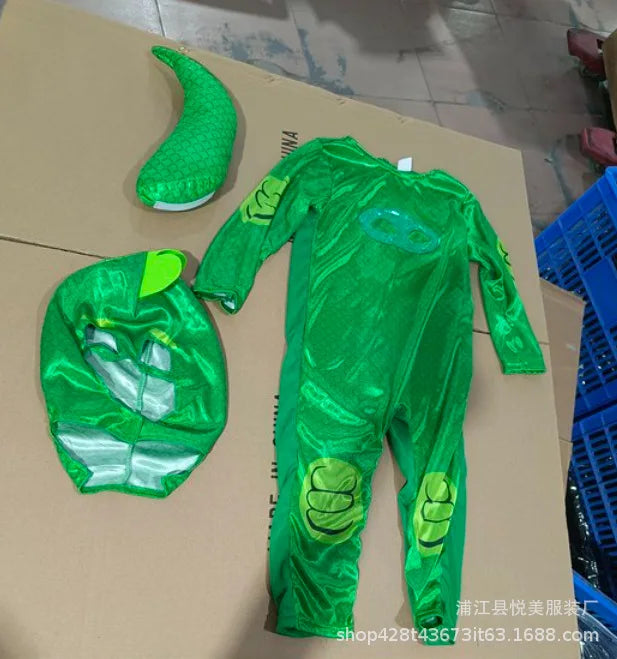 Cosplay Blue Pajama Boys Girls Anime Hero Costume with Mask Cosplay Clothe Suit Child Halloween costume Birthday Party Kids Gift
