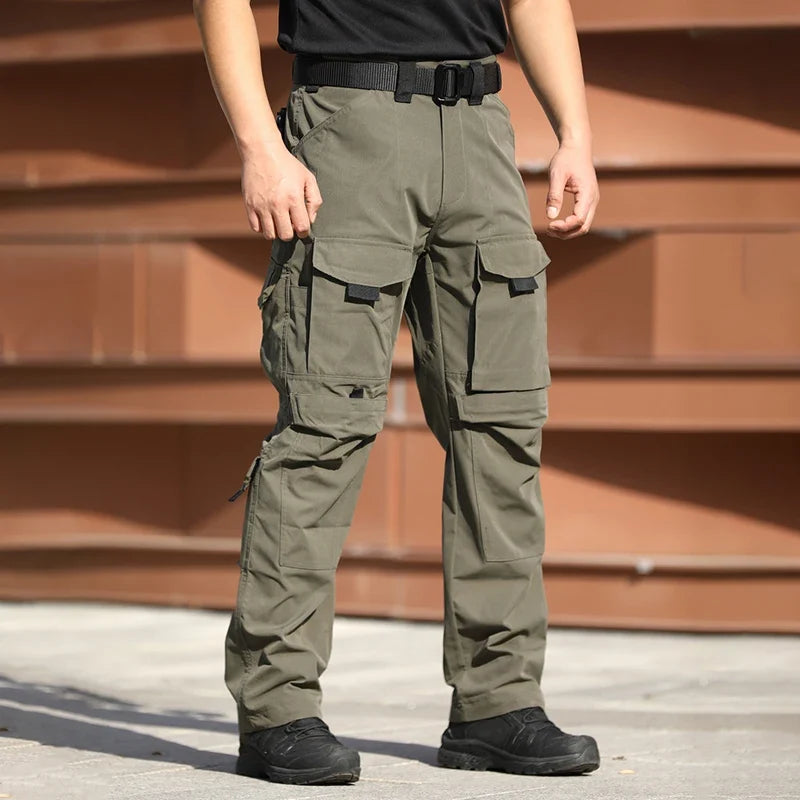 Outdoor Waterproof Work Pants Men Field Combat Tactical Trousers Spring Autumn Wear-Resistant Multi-pocket Training Cargo Pants