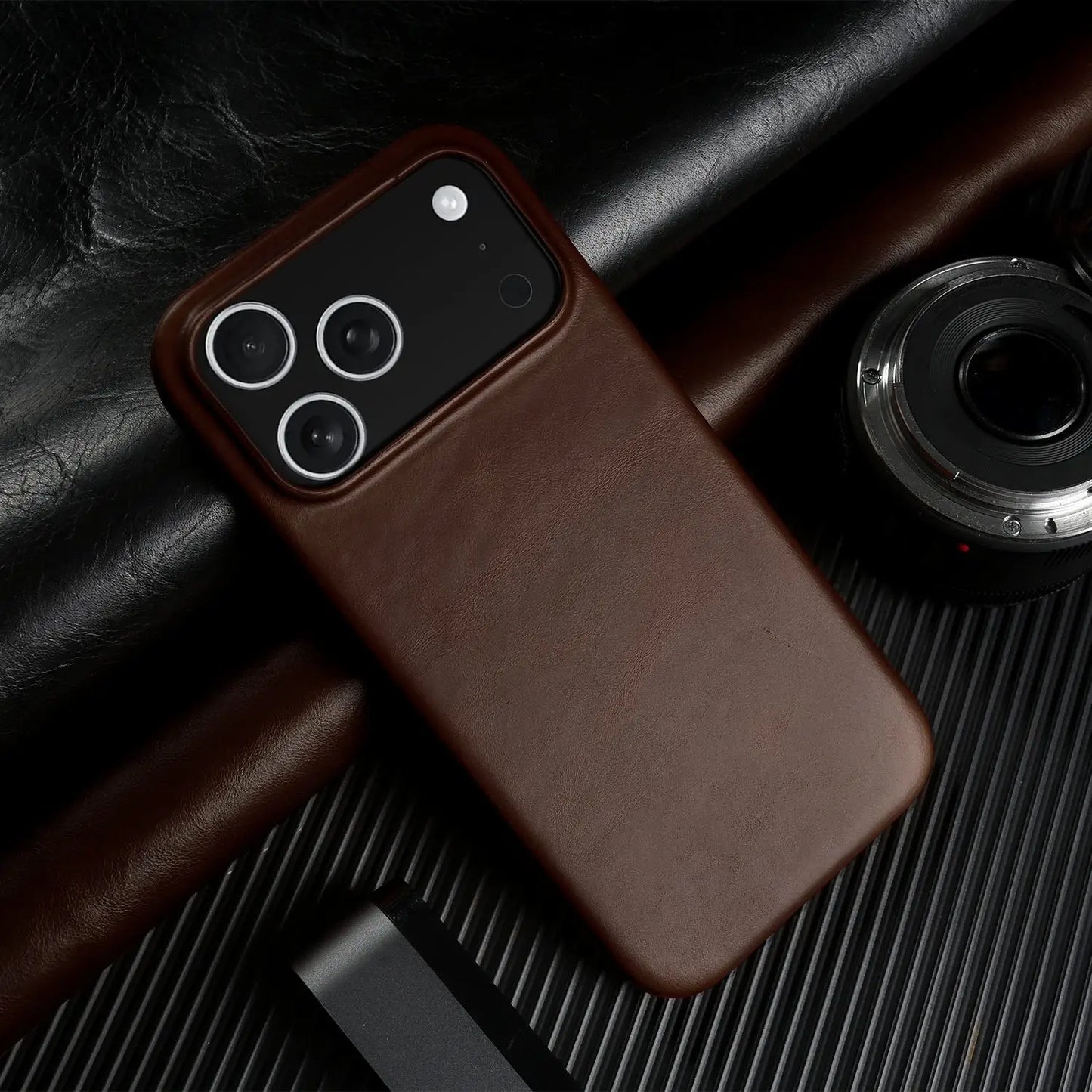 Vintage Oil Wax Full Covered Genuine Leather Case For Iphone 17 Pro Max 16 15 14 13 12 11 for Magsafe Magnetic Phone Cover Cases
