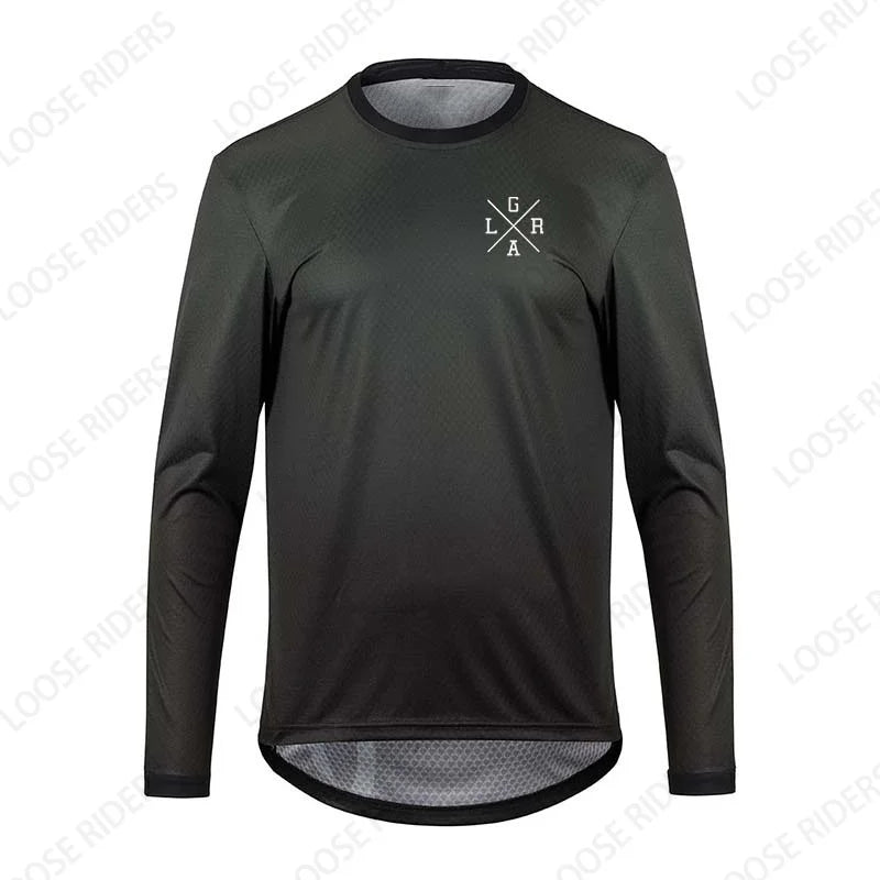 Men's Motorcycle Lrga Jersey MTB BMX Mountain Bike T-Shirt Long Sleeve Downhill Loose Rider Jersey MX Endurance Race Clothing