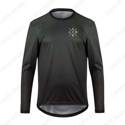 Men's Motorcycle Lrga Jersey MTB BMX Mountain Bike T-Shirt Long Sleeve Downhill Loose Rider Jersey MX Endurance Race Clothing