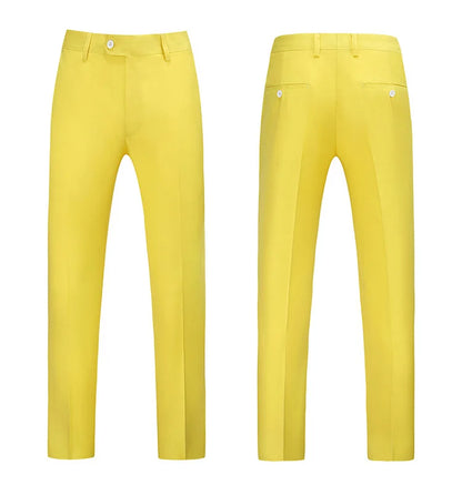 19 Color High Quality Men's Solid Color Slim Fit Suit Pants 2025 Fashion Formal Business Social Groom Wedding High End Trousers