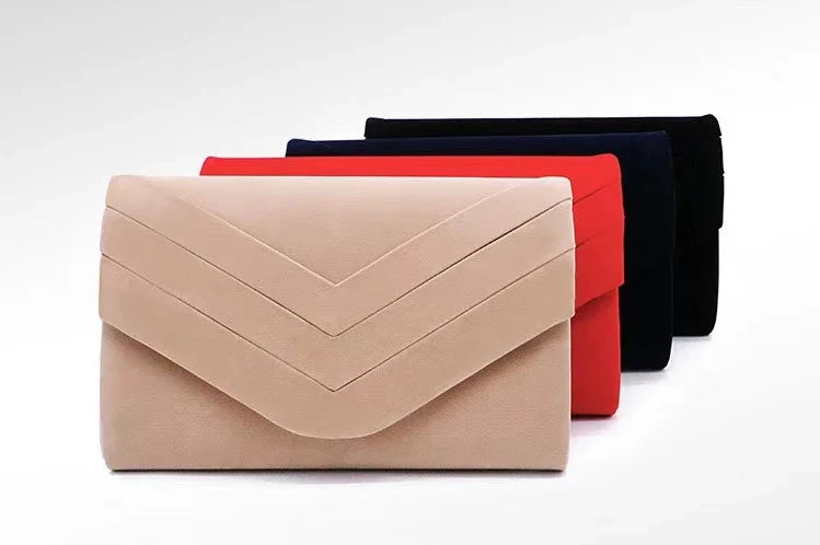 Velvet Women's Evening Bags Formal Party Clutches Wedding Purses Cocktail Prom Handbags Luxury Chain Shoulder Messenger Bags