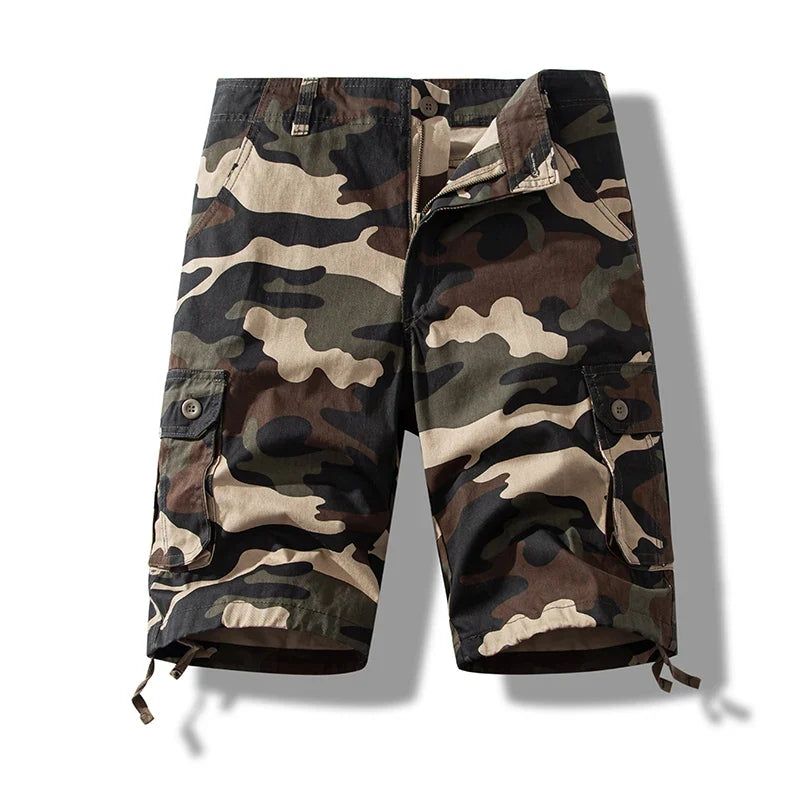 Men's Cotton Shorts Cargo Knee Pants Tactical Casual Sports Shorts Man Hiking Fishing Y2K Clothes