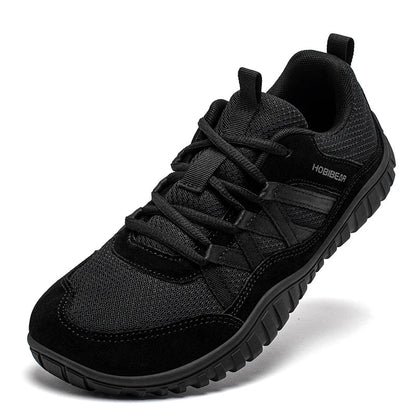 Wide Toe Walking Shoes Men Women Non Slip Outdoor Sneakers Lace Up Mesh Breathable Running Shoes