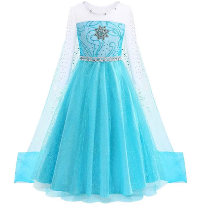 Elsa Mermaid Moana Stitch Sleeping Beauty Jasmine Candy Rapunzel Belle Judy Hopps Glinda Holiday Party  Princess Dress