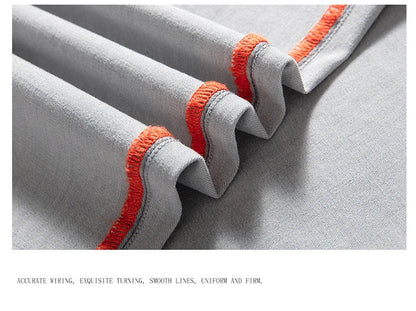 2023 y2k streetwear Spring Summer  Youthful Vitality Men's Fit Straight Thin Denim Jeans Lightweight Cotton Stretch Trousers