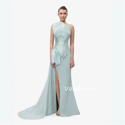 Customized Jersey Ruched Sequined One-shoulder A-line Long Dresses Bespoke Occasion Exquisite Fashion Formal Evening