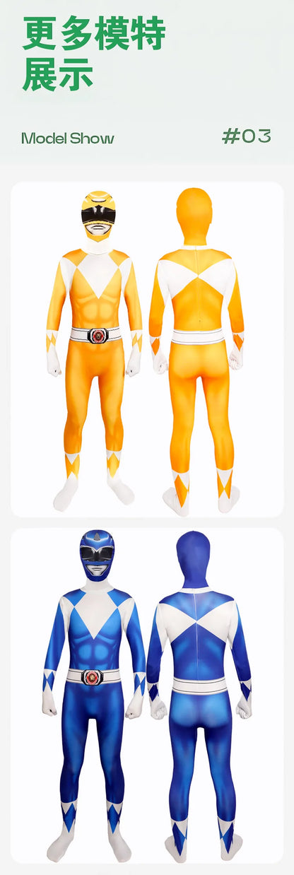 Adult Kids Superhero Power Samurai Sentai Shinkenger Rangers Costume Cosplay Adult Jumpsuit Dress Halloween Party Zentai Suits
