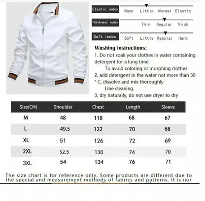 Men Windbreaker Jacket White Casual Jacket Fashion Men Outdoor Waterproof Sports Coat Spring Summer Bomber jacket Men Clothing