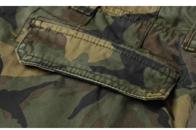 Camouflage Shorts Male Military Clothing Style Army High Quality Mens Cargo Shorts Cotton Multi Pockets Breeches Bermuda Cargo