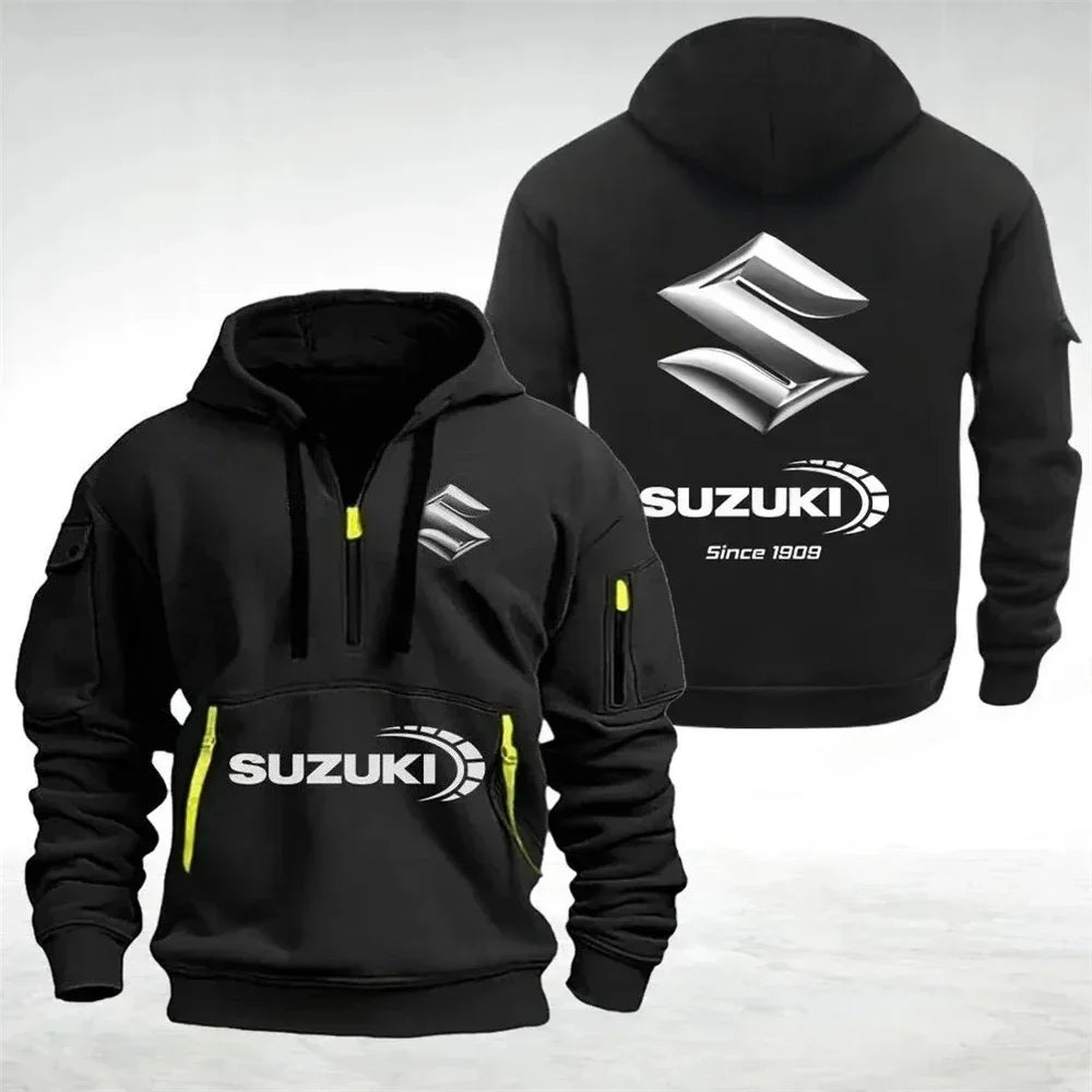 sweatshirts, hoodies, half-pocket autumn and winter outdoor sports jackets, racing and motorcycle men's and women's wear