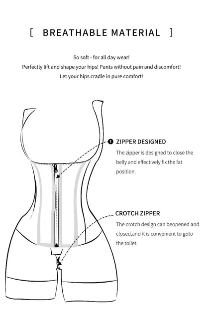 Fajas Shapewear Bodysuit Body Shaper Women 9-bone High Compression Girdles Double Tummy Control Full Body Open Crotch