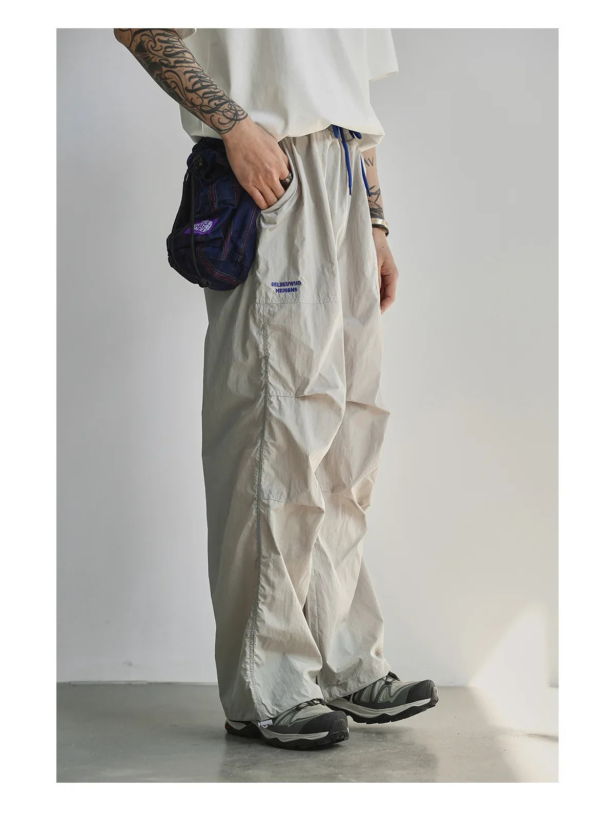 Men's Summer Outdoor Quick Dry Pants Loose Straight Leg Joggers Casual Hiking Trousers Unisex Breathable Streetwear Asian Size