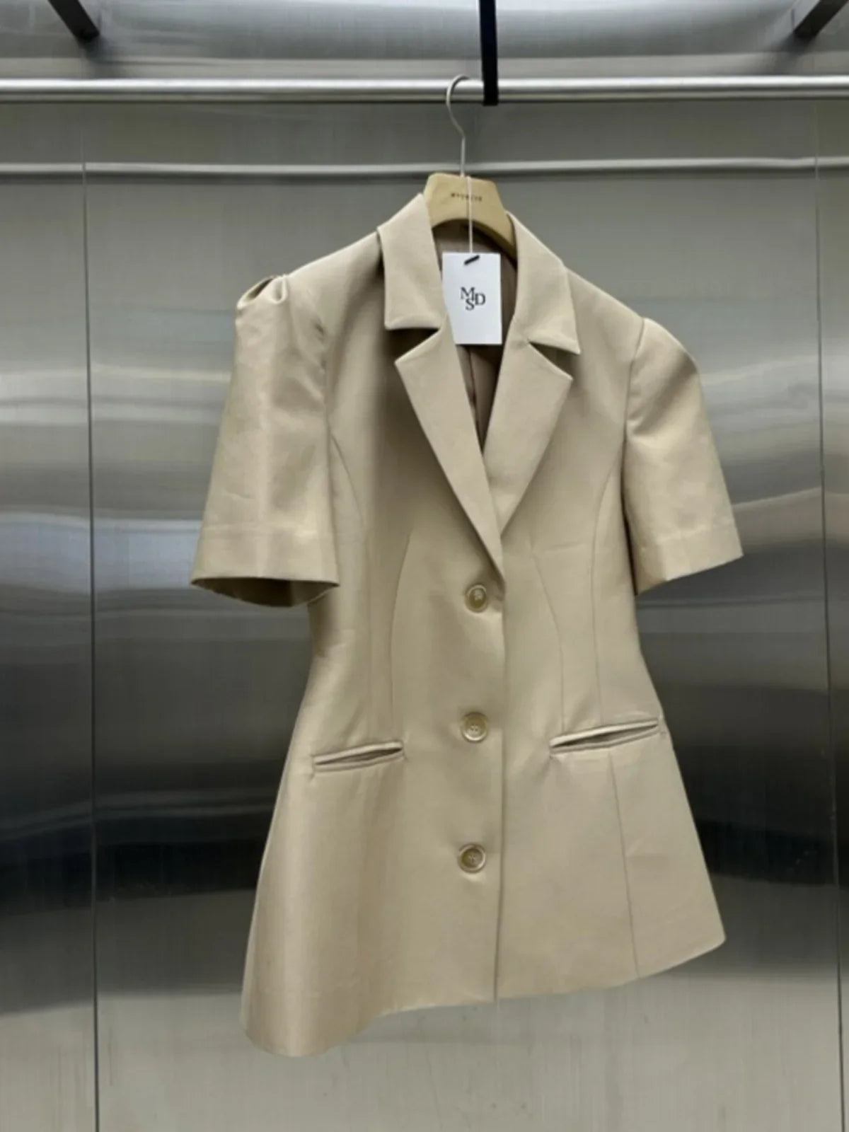 2024 Summer New Korean Short Sleeve Overcoat Women's Fashion Style Blazer Coat