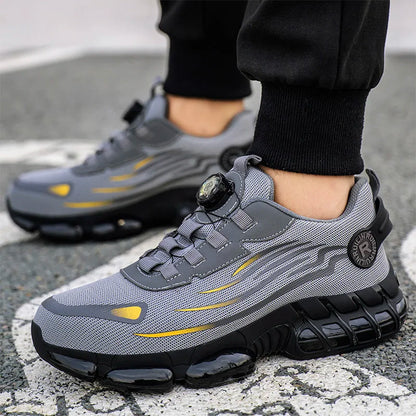 Rotating Button Safety Shoes Men Anti-smash Anti-puncture Work Shoes Fashion Men Safety Sport Shoes Security Protective BootsMen