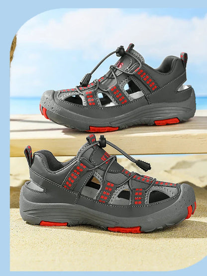 Summer New Children's Outdoor Beach Sandals Anti slip and Wear Resistant Mountaineering Shoes Fashion Casual Breathable Sandals