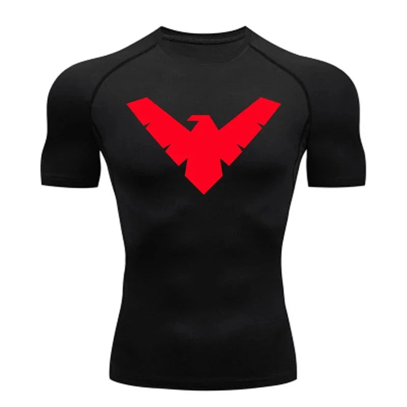 Summer Short Sleeve Compression Shirt Men Sports Top Running T Shirt Quick Dry Gym Workout Clothing Sun Protection Long Sleeve