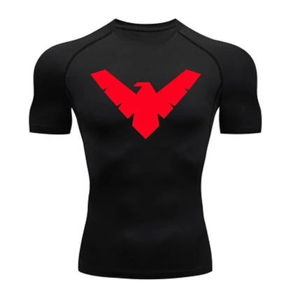 Summer Short Sleeve Compression Shirt Men Sports Top Running T Shirt Quick Dry Gym Workout Clothing Sun Protection Long Sleeve