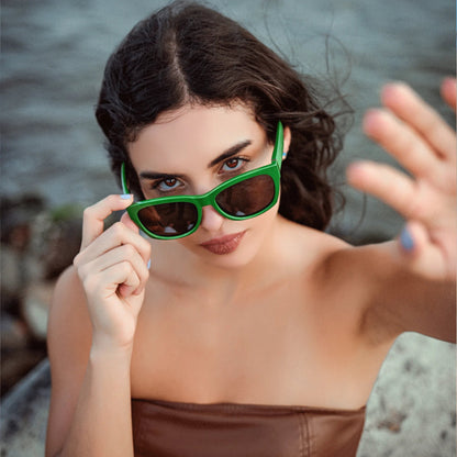 Butterfly Women Oversized Polarized Sunglasses Vintage Shades UV Protection Retro Cat Eye Ladies Sun Glasses ZS2206