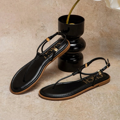 Women's Flat Sandals 2025 Summer Minimalist Toe Beach Shoes Vacation Outdoor
